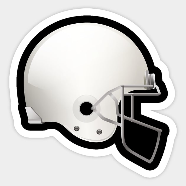 Original Football Helmet In White Color Sticker by Dmitriy